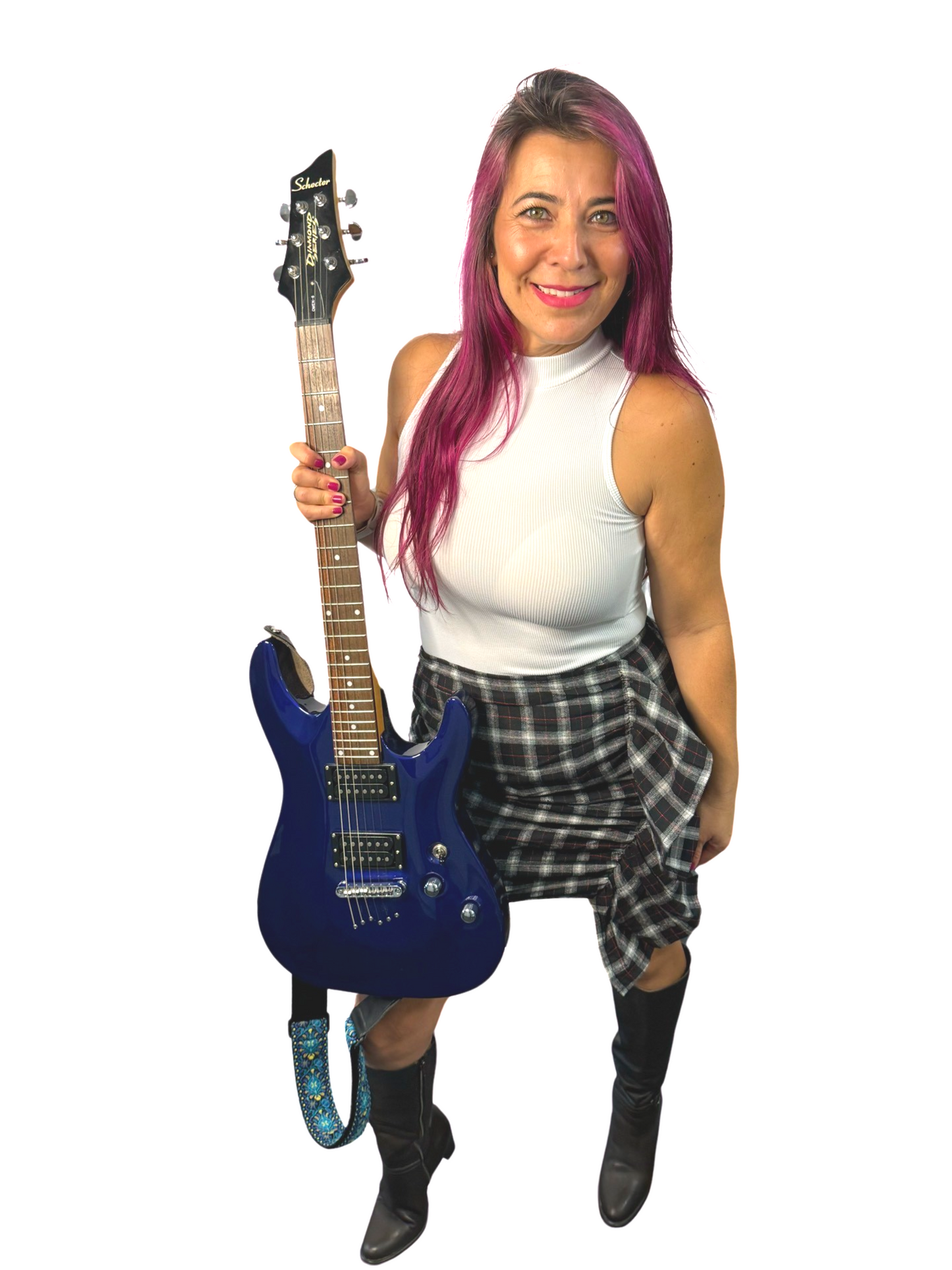 White Ribbed Mock Neck Top