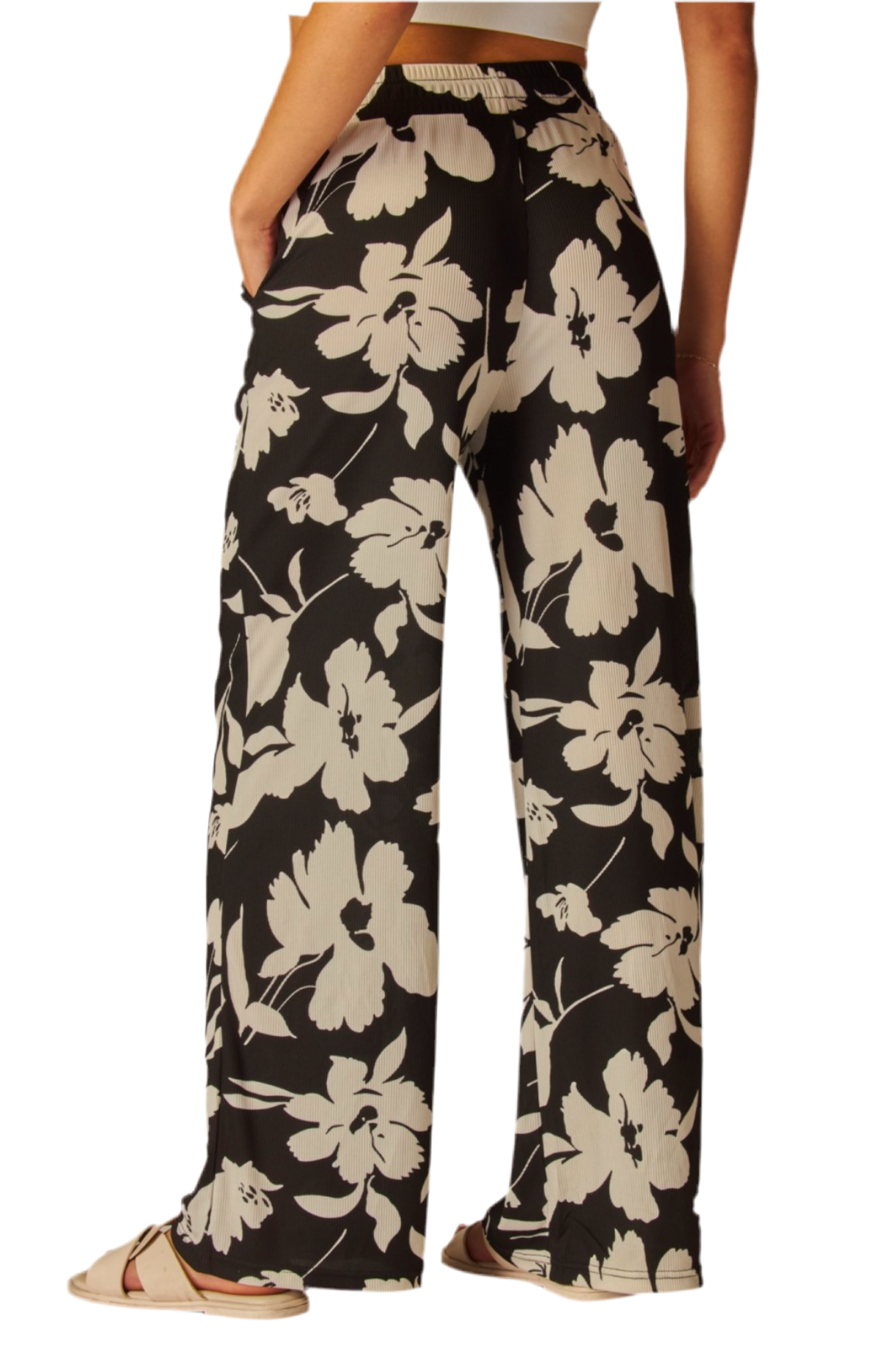 Floral Print Drawstring Pants