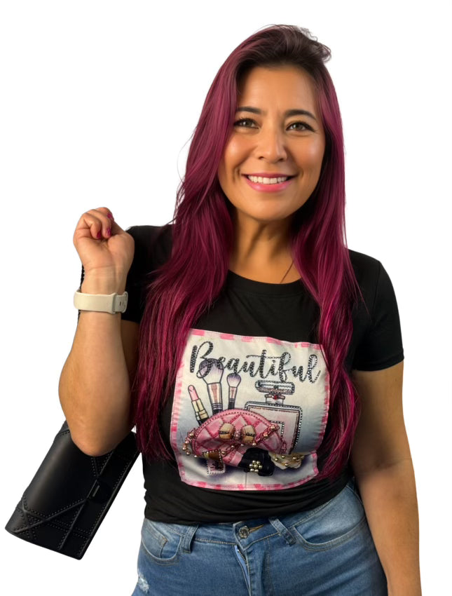 Juniors Graphic Top Beautiful