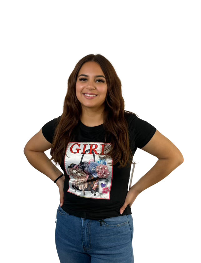 Juniors Graphic Top Girl