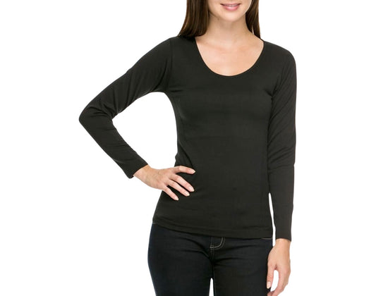 Black Essentials Long Sleeve Top
