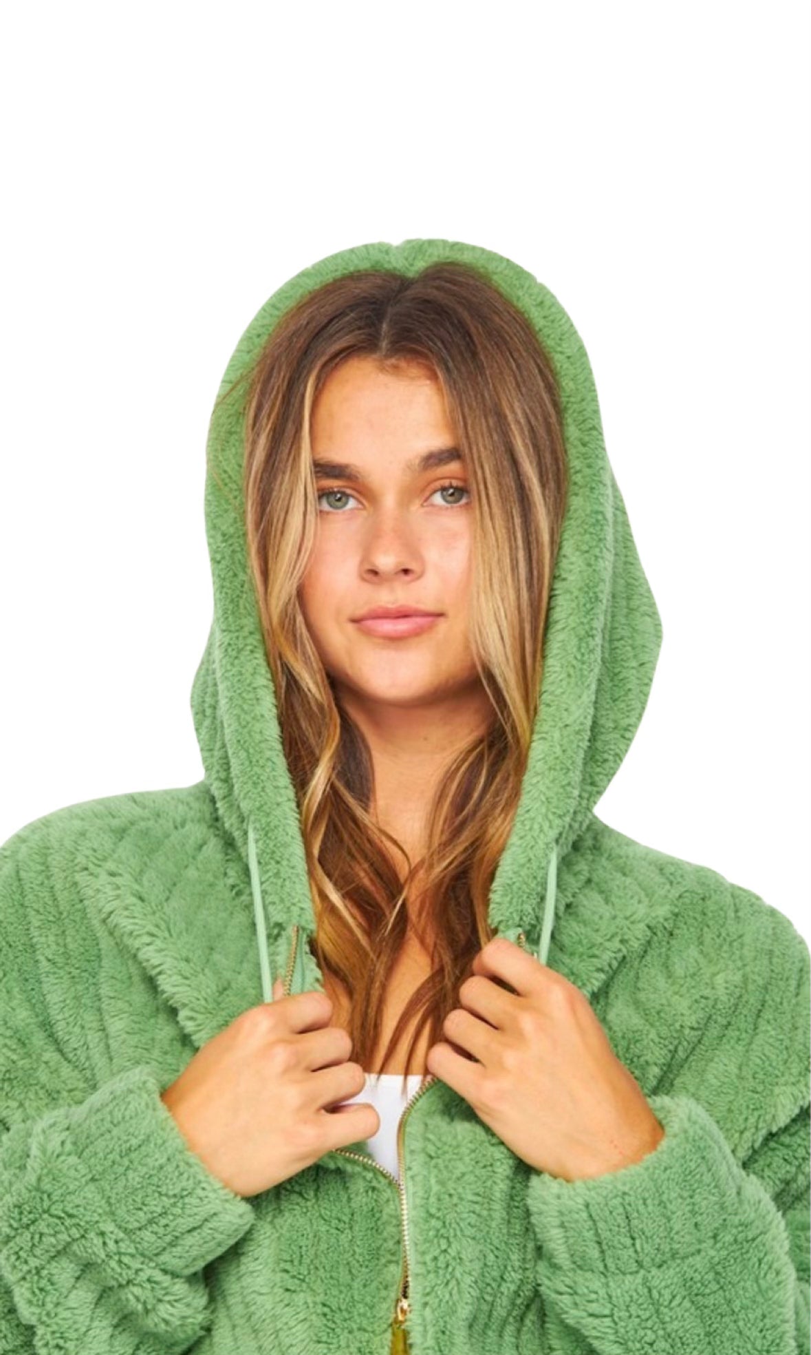 Jade Sherpa Plush Jacket