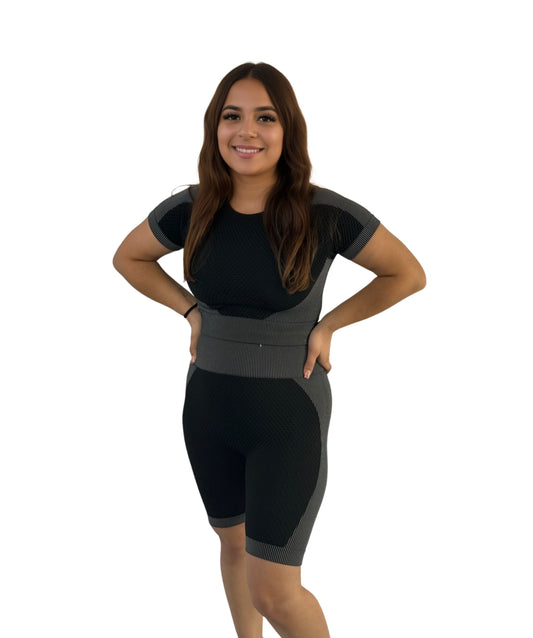 Black/Charcoal Two Piece Set