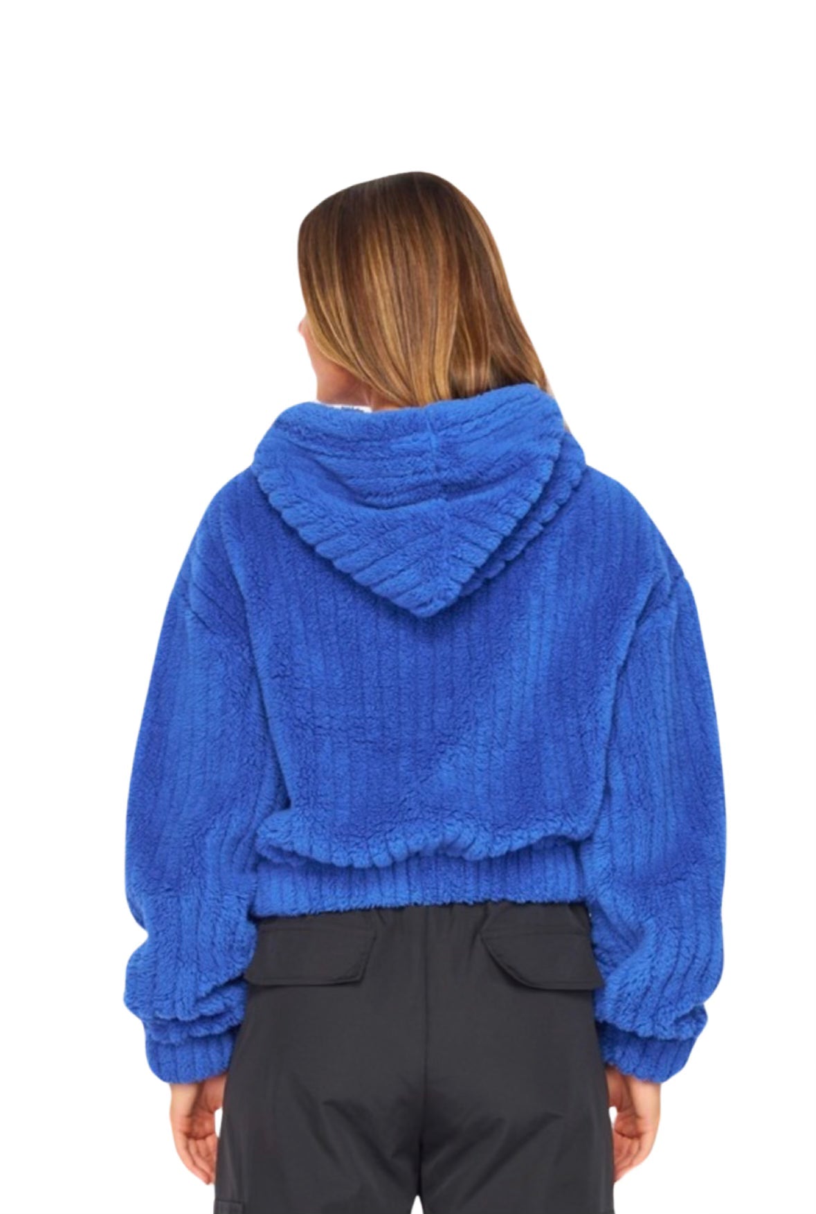 Royal Blue Sherpa Plush Jacket