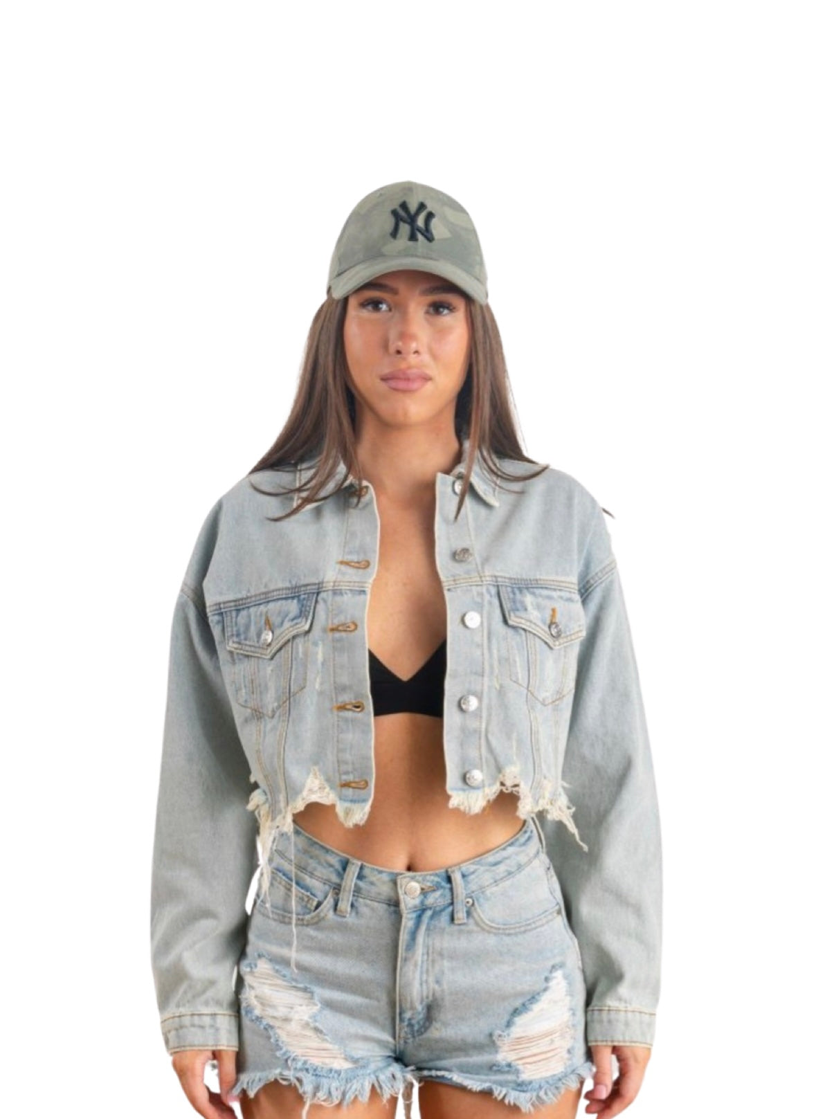 And.. Here Comes the Sun Denim Cropped Jacket