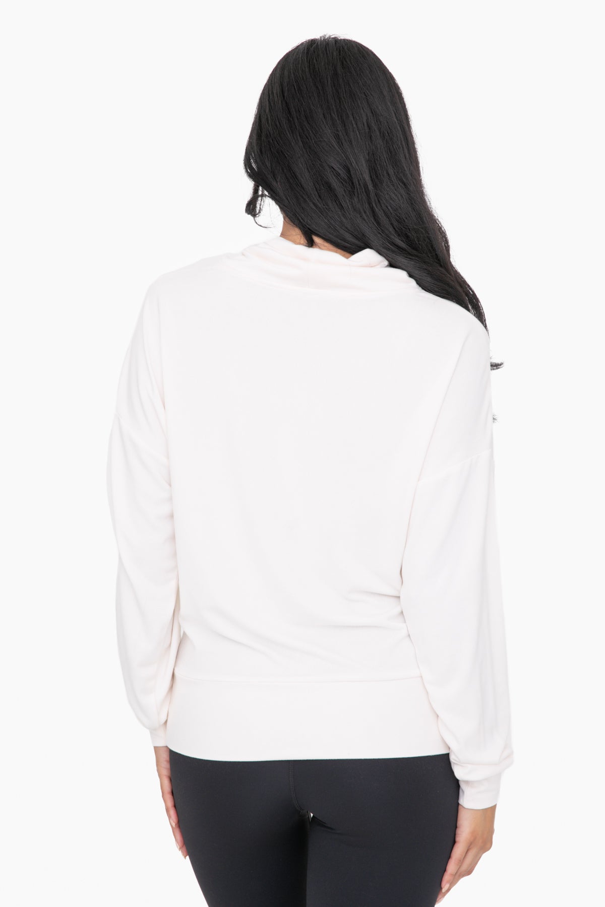 Pearl Ivory Brushed Cowl Neck Pullover