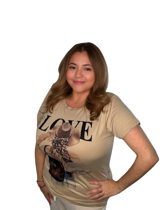 Love 1 Graphic Top, Plus Size