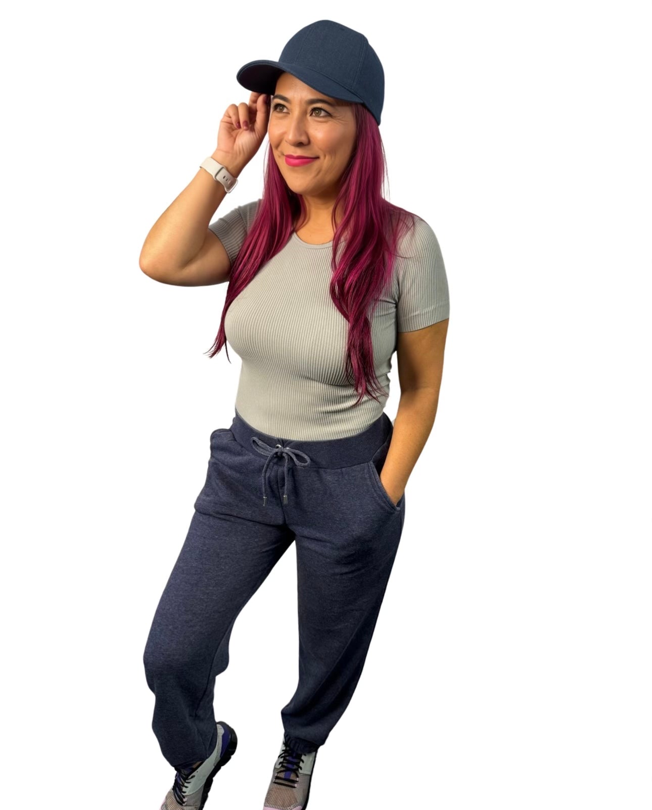 Light Grey Seamless Ribbed Short Sleeve Top