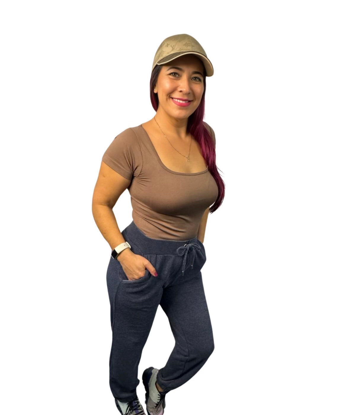 Mocha Square Neck Short Sleeve Top