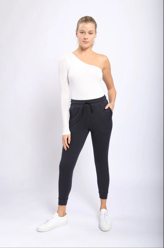 White One Shoulder Long Sleeve Bodysuit