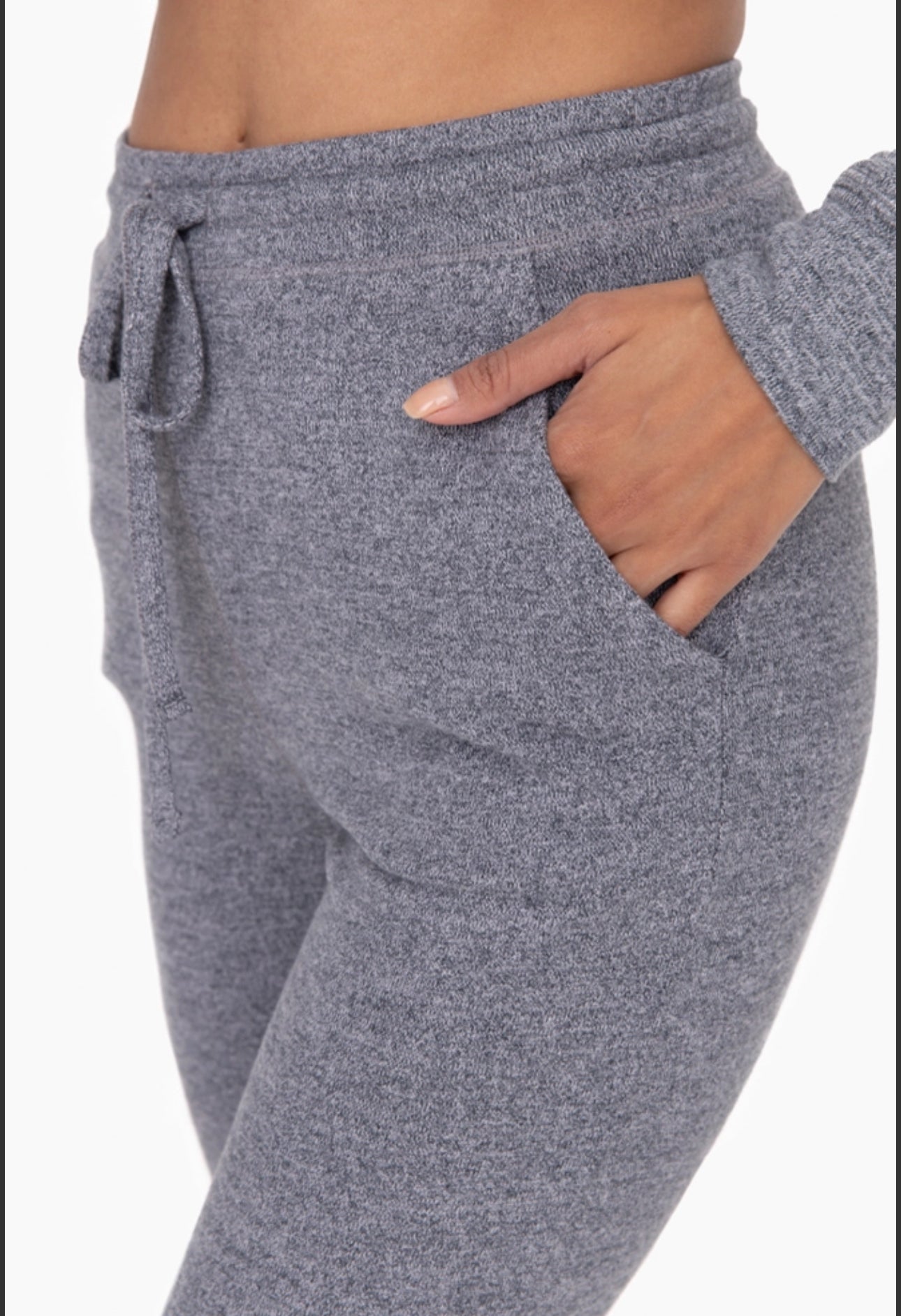 Grey Brushed Lounge Joggers