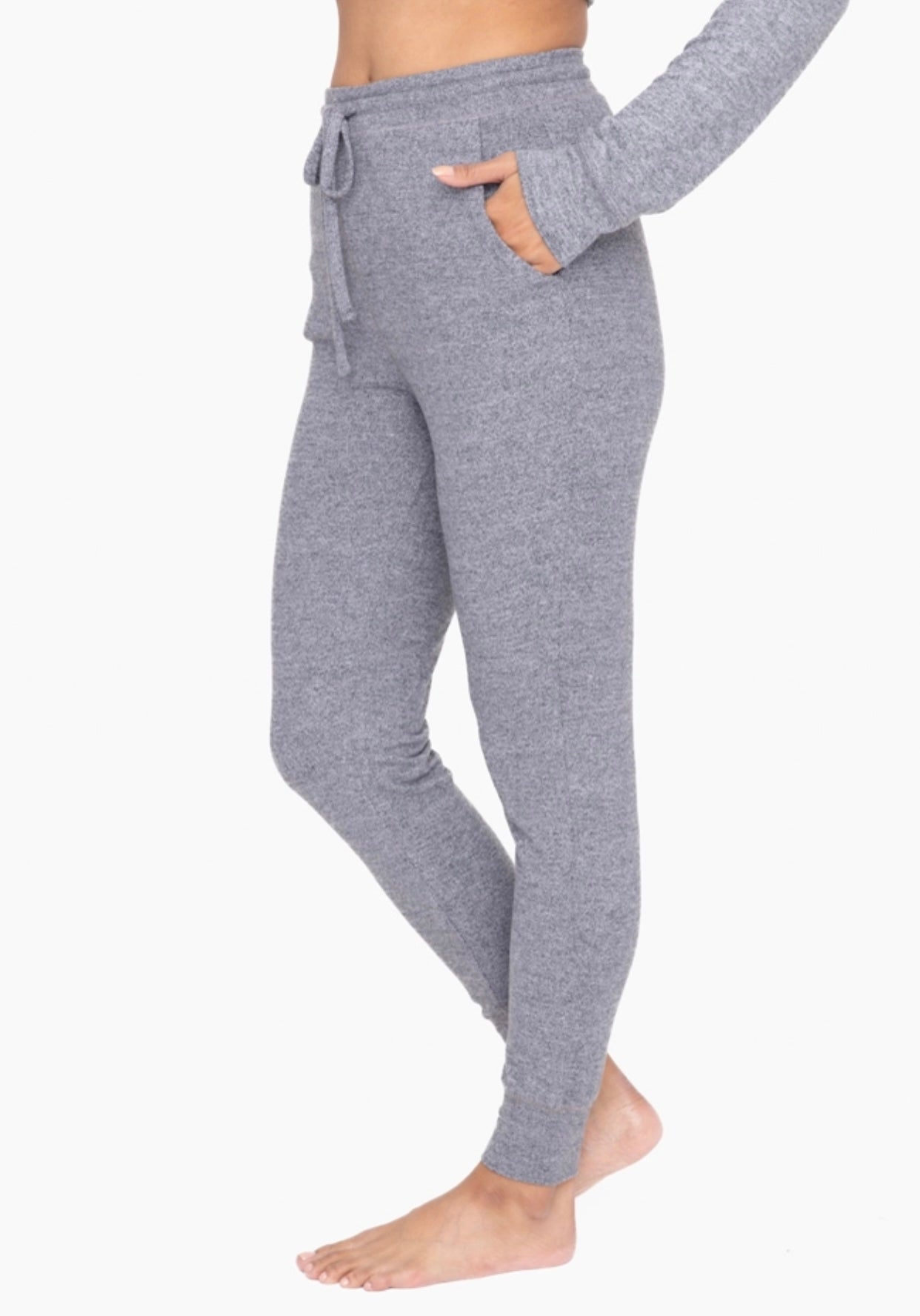 Grey Brushed Lounge Joggers